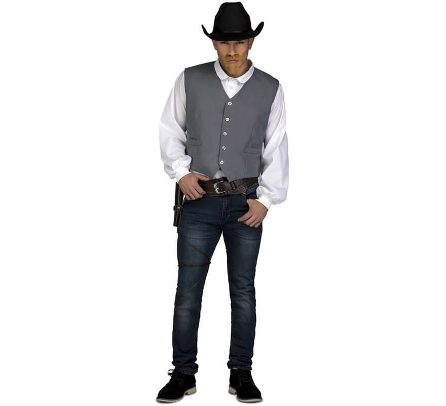 Translation missing: it.Chaleco Gris de Vaquero para hombre