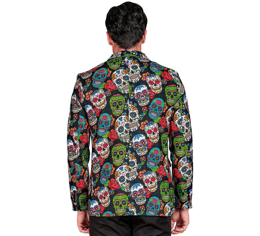 Translation missing: es.Chaqueta de Día de los Muertos multicolor para hombre