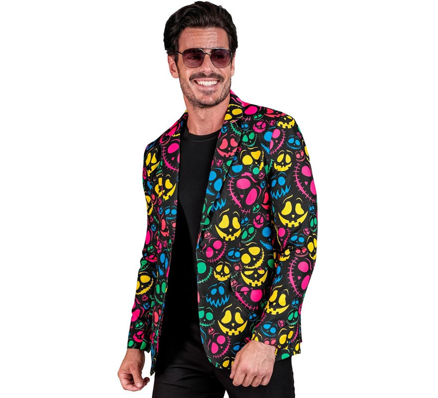 Translation missing: es.Chaqueta de Fantasmas multicolor neón para hombre