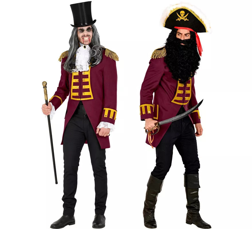 Translation missing: it.Disfraz o Chaqueta de Frac Burgundy Desfile para hombre