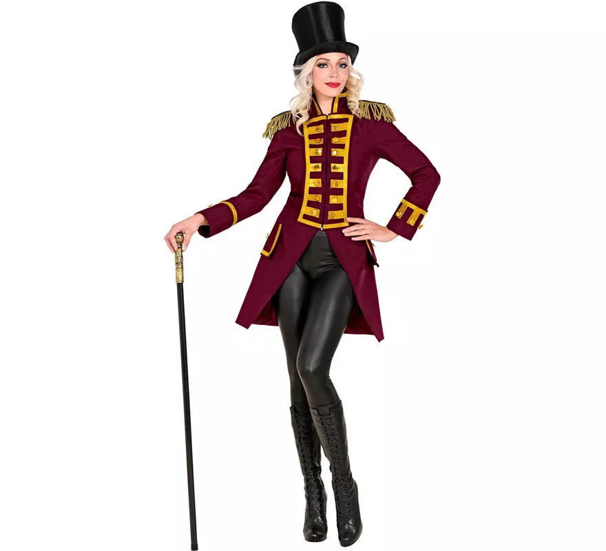 Disfraz o Chaqueta de Frac Burgundy Parade para mujer