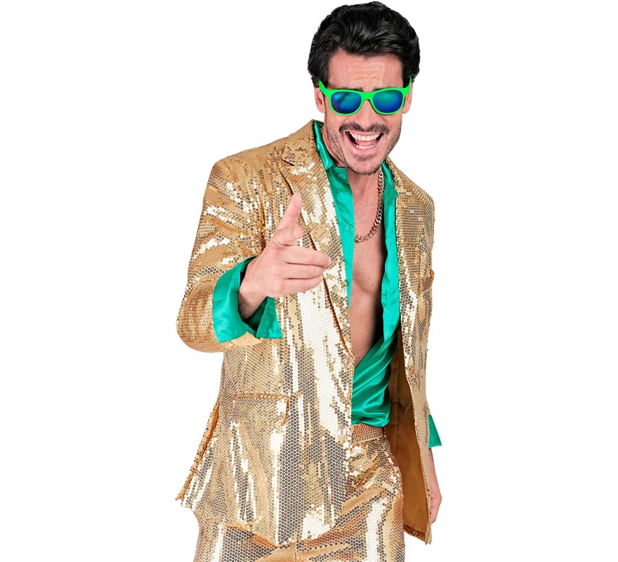 Translation missing: it.Chaqueta de Moda Disco dorada para hombre