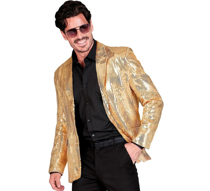 Translation missing: it.Chaqueta de Moda Disco dorada para hombre