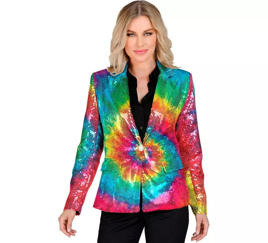 Disfraz o Chaqueta de Moda multicolor neón para mujer