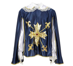 Disfraz o Chaqueta de Mosquetero Azul para hombre
