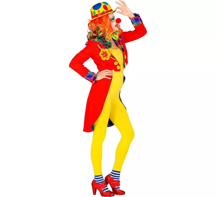 Translation missing: it.Disfraz o Chaqueta de Payaso Rojo y Amarillo para mujer