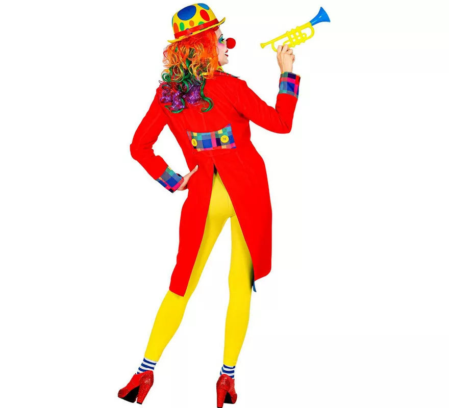 Translation missing: it.Disfraz o Chaqueta de Payaso Rojo y Amarillo para mujer