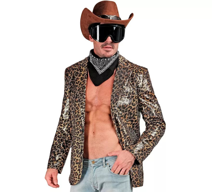 Translation missing: it.Disfraz o Chaqueta Fiesta animal print leopardo clásico para hombre