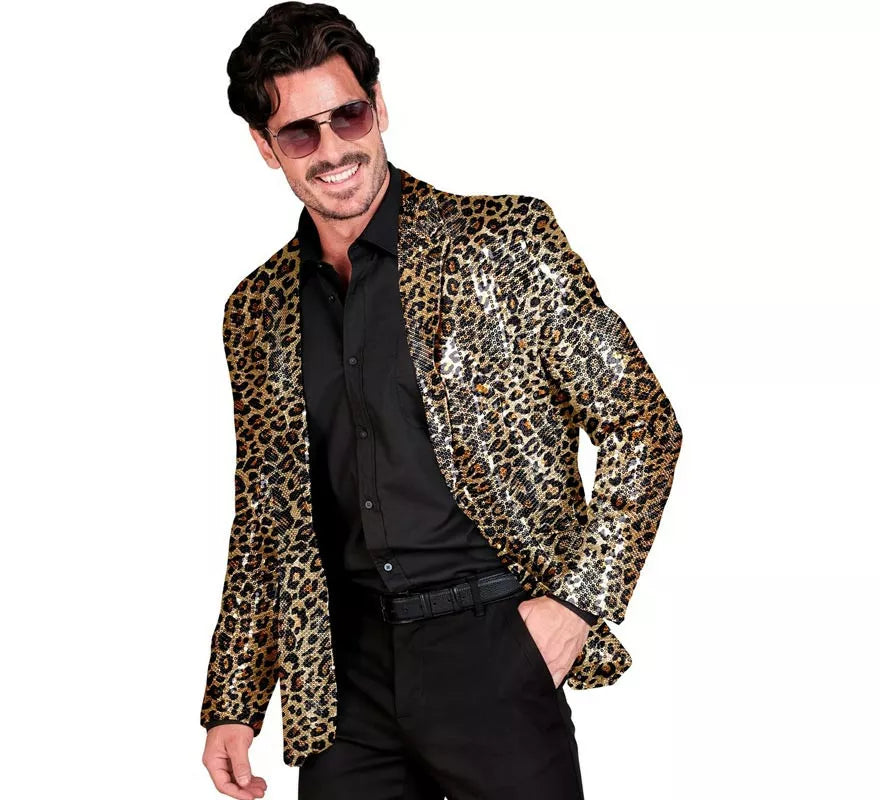 Translation missing: it.Disfraz o Chaqueta Fiesta animal print leopardo clásico para hombre