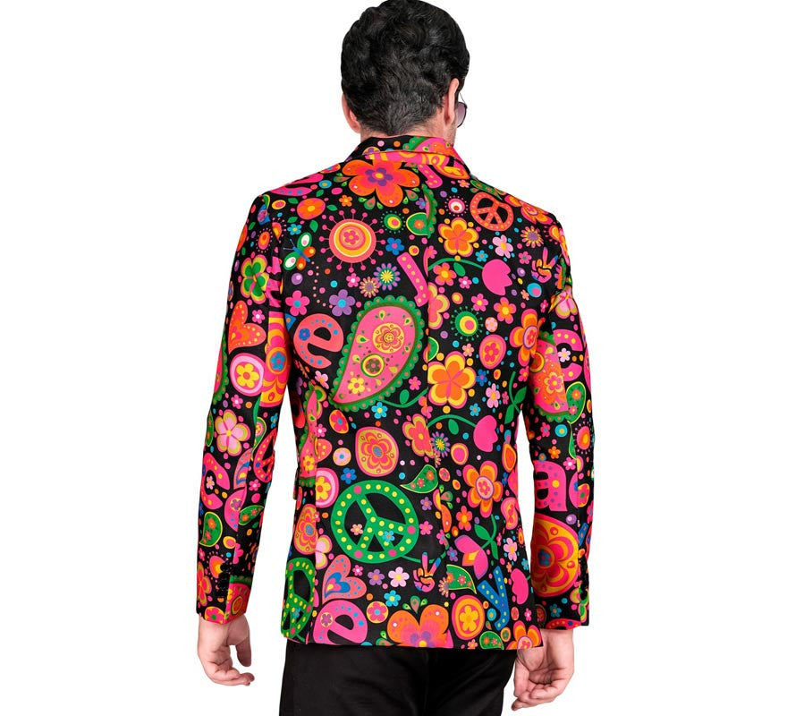 Translation missing: it.Chaqueta Fiesta Peace Hippie multicolor para hombre