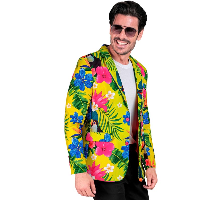Chaqueta Fiesta Tropical amarillo para hombre