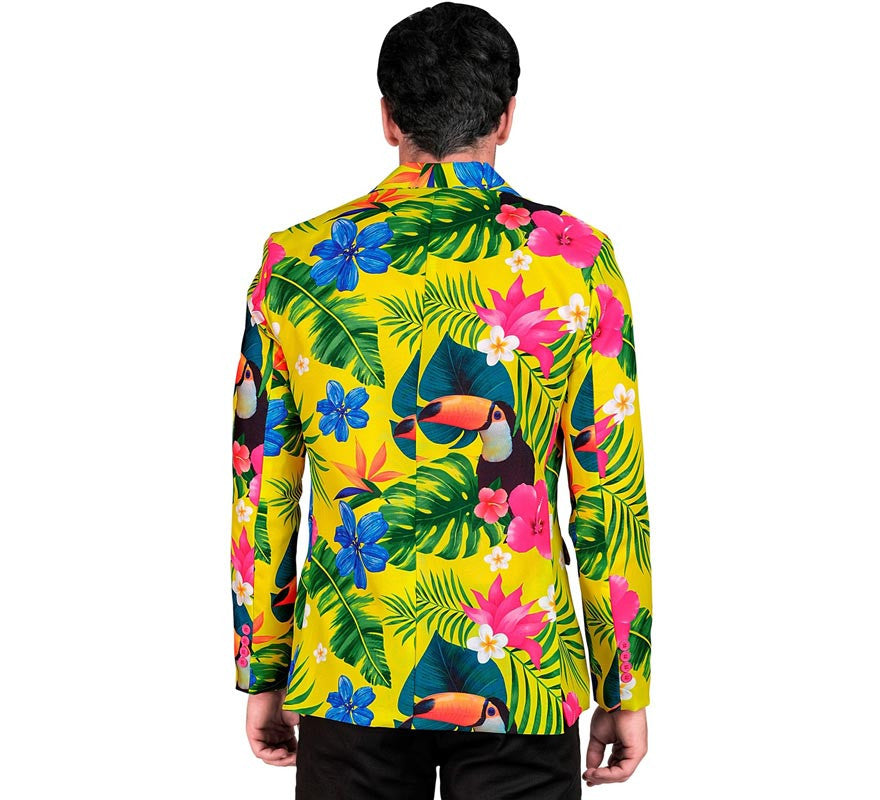 Translation missing: es.Chaqueta Fiesta Tropical amarillo para hombre