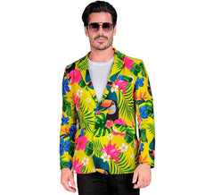 Giacca da festa tropicale gialla da uomo