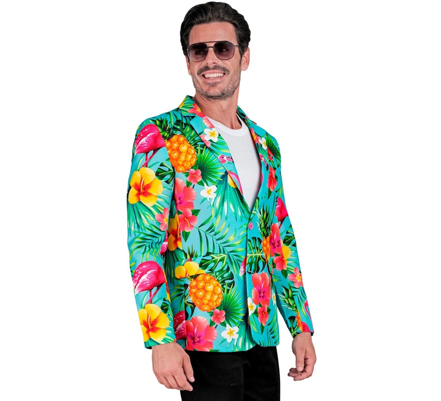 Translation missing: it.Chaqueta Fiesta Tropical turquesa para hombre