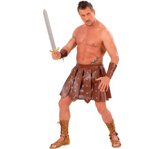 Costume da gladiatore o gonna in finta pelle per uomo