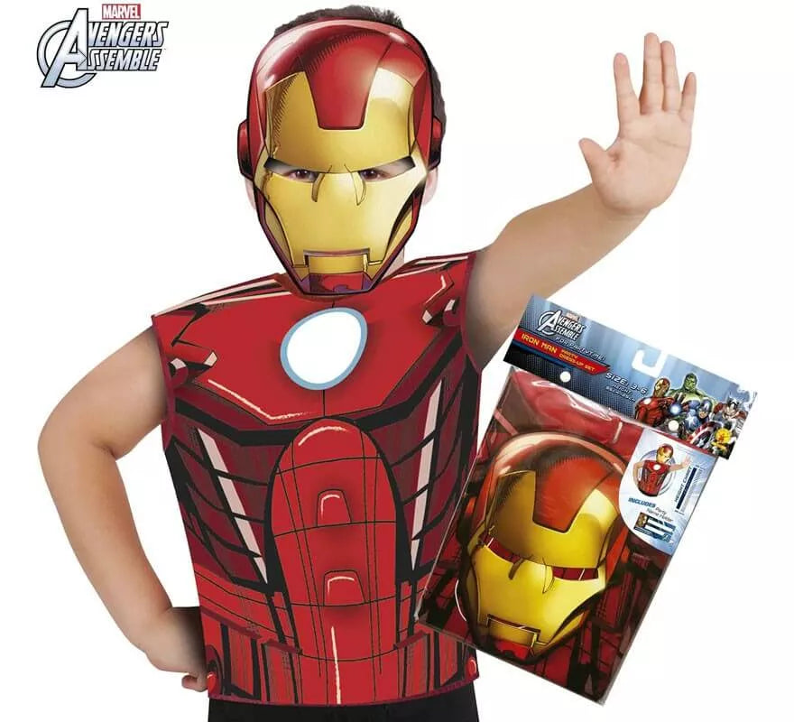 Translation missing: it.Disfraz o Kit de Iron Man para niño: Máscara y Camiseta