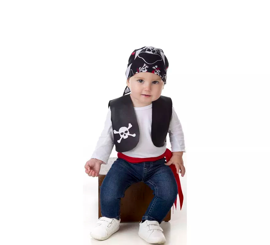 Translation missing: es.Disfraz o Kit de Pirata Chaleco Calavera para bebé