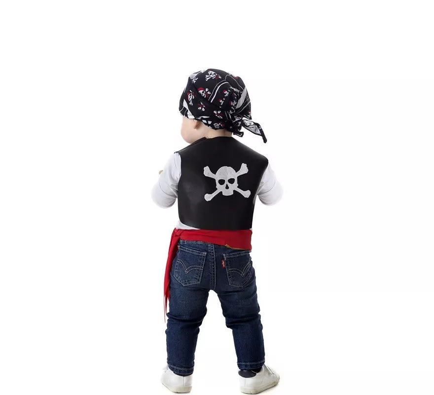 Translation missing: es.Disfraz o Kit de Pirata Chaleco Calavera para bebé