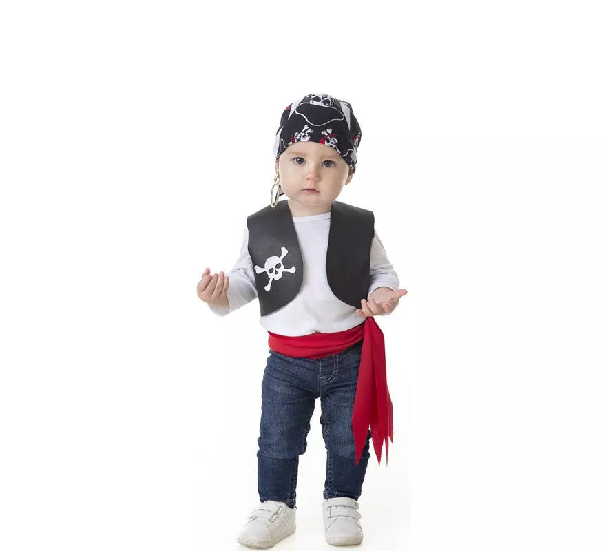 Translation missing: es.Disfraz o Kit de Pirata Chaleco Calavera para bebé