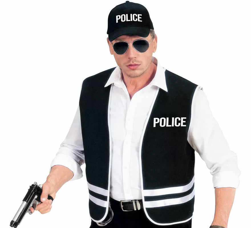 Translation missing: it.Disfraz o Kit de Policía para adultos: Chaleco y Gorra