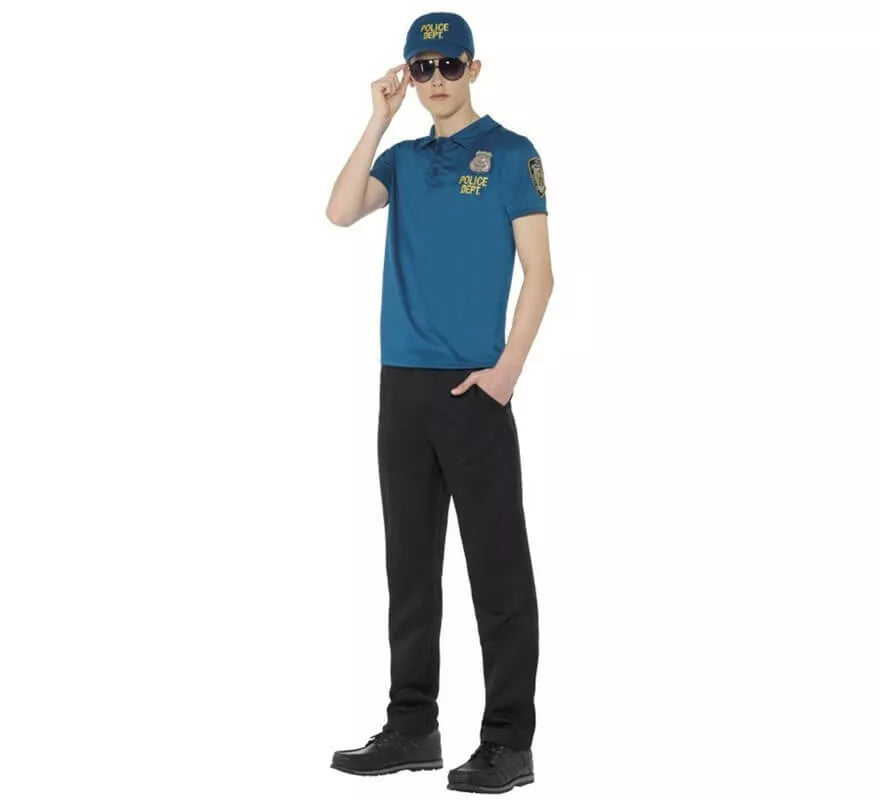 Translation missing: it.Disfraz o Kit de Policía para hombre: Camiseta, Gorra y gafas