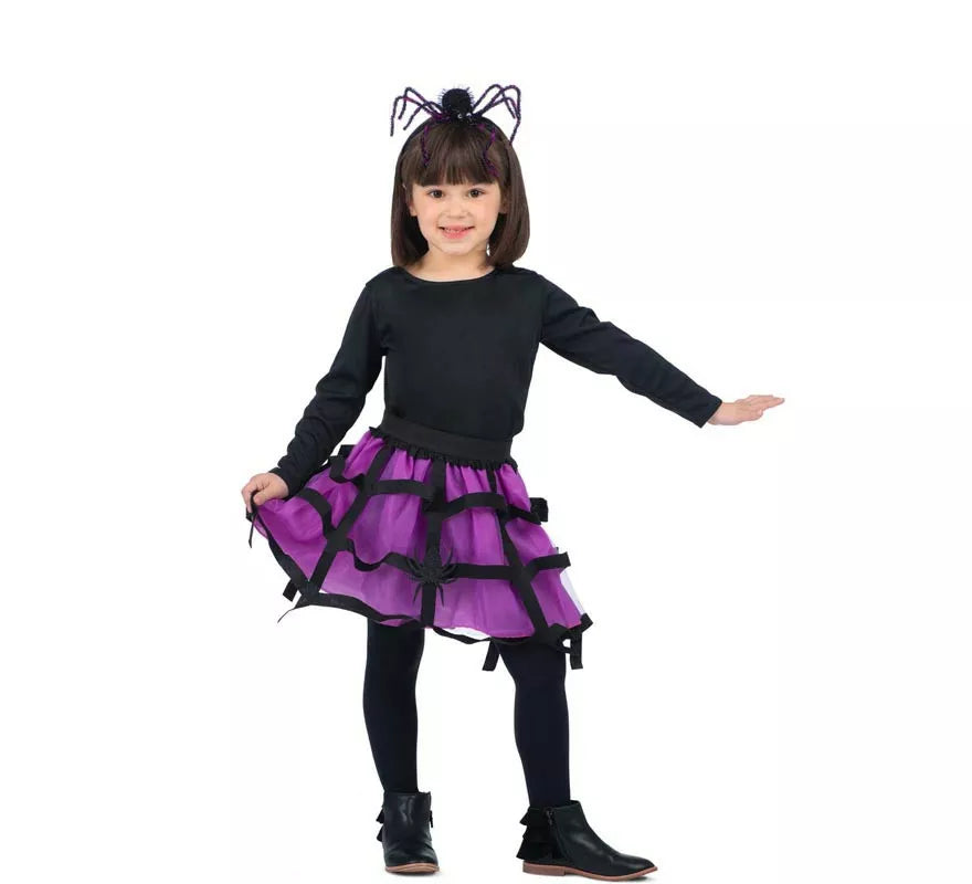 Translation missing: it.Disfraz o Kit de Tutú Púrpura y Diadema de Araña para niña
