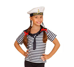 Costume o kit da marinaio a righe classico per bambini: maglietta e berretto