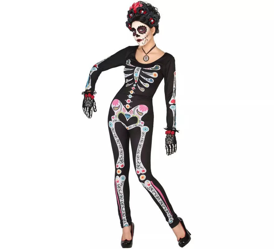 Translation missing: it.Disfraz o Mono del Día de los muertos para mujer