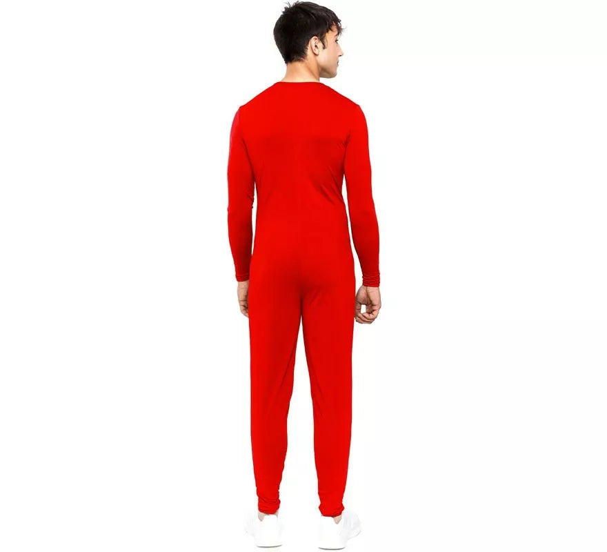 Translation missing: it.Disfraz o Mono rojo cierre frontal para adulto