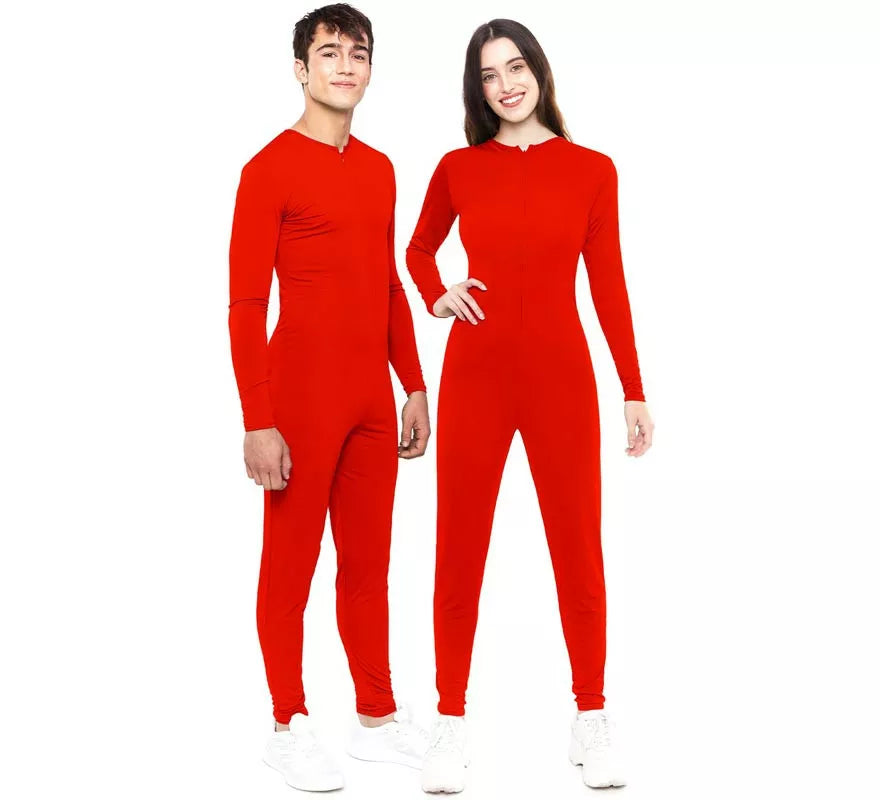 Translation missing: it.Disfraz o Mono rojo cierre frontal para adulto