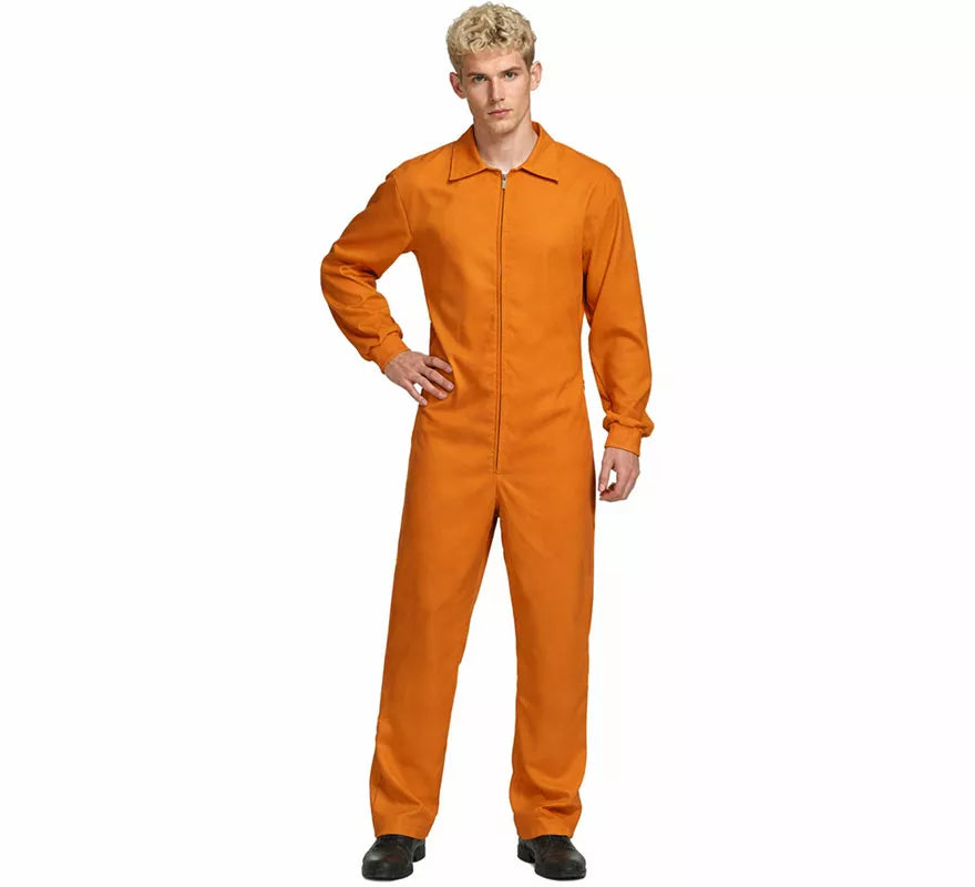 Translation missing: it.Disfraz o Mono trabajador naranja para hombre