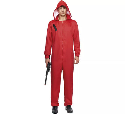 Disfraz o Mono trabajador rojo para hombre