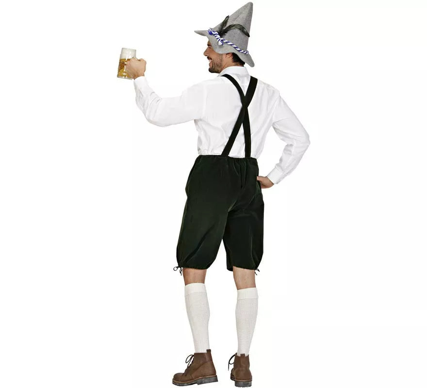 Translation missing: it.Disfraz o Peto Lederhosen de Bávaro oscuro para hombre