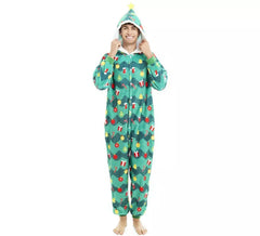 Disfraz o Pijama Árbol de Navidad con capucha para adulto