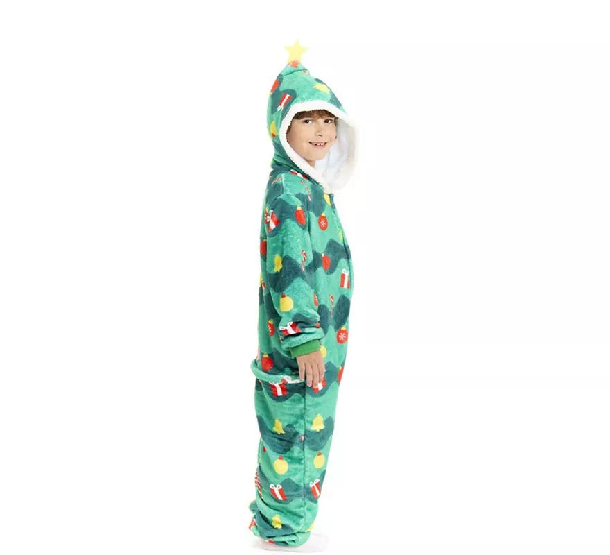 Translation missing: es.Disfraz o Pijama Árbol de Navidad con capucha para niños