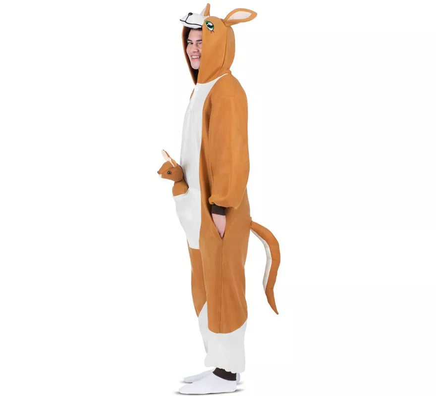 Translation missing: it.Disfraz o Pijama de Canguro con capucha y peluche para adulto