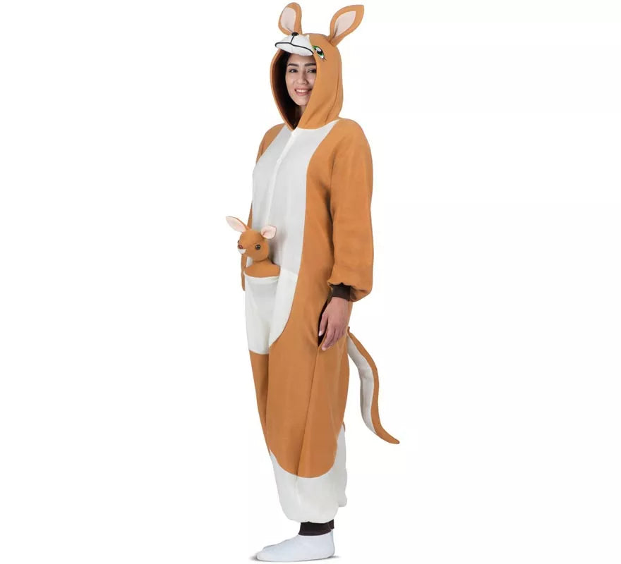 Translation missing: it.Disfraz o Pijama de Canguro con capucha y peluche para adulto
