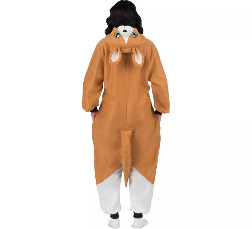 Disfraz o Pijama de Canguro con capucha y peluche para adulto