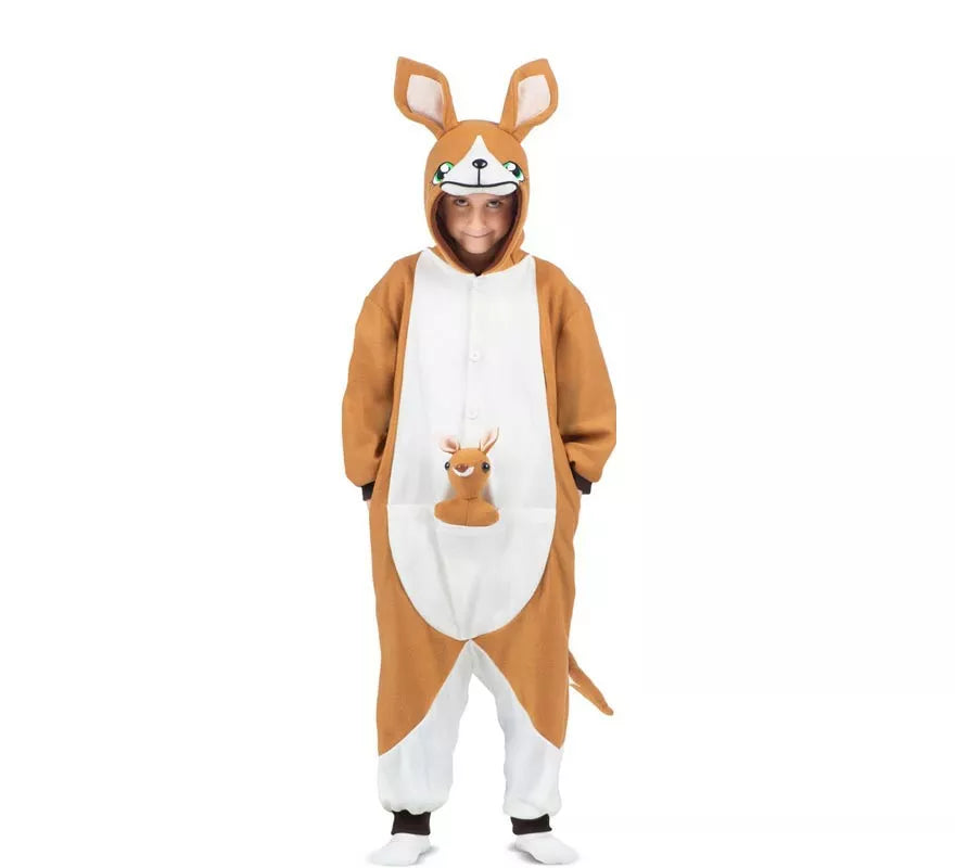 Translation missing: it.Disfraz o Pijama de Canguro con capucha y peluche para niños