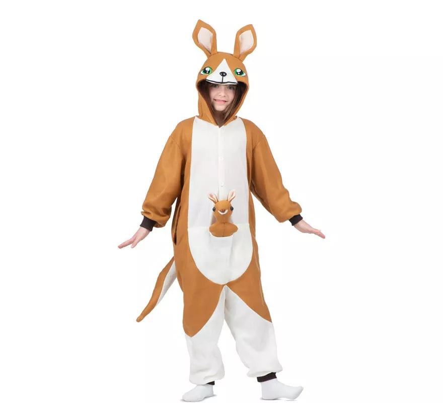 Translation missing: it.Disfraz o Pijama de Canguro con capucha y peluche para niños