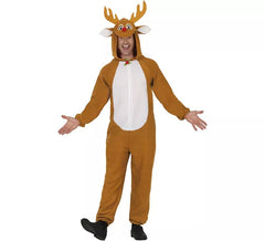Costume da Renna o Pigiama con cappuccio e corna per adulto