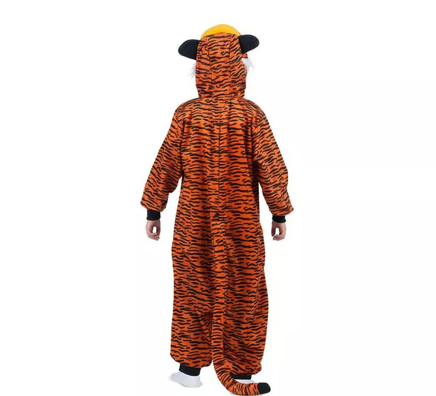 Translation missing: es.Disfraz o Pijama de Tigre oscuro con capucha para niños