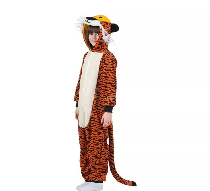 Translation missing: es.Disfraz o Pijama de Tigre oscuro con capucha para niños