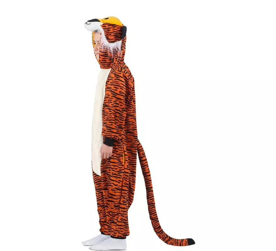 Translation missing: es.Disfraz o Pijama de Tigre oscuro con capucha para niños