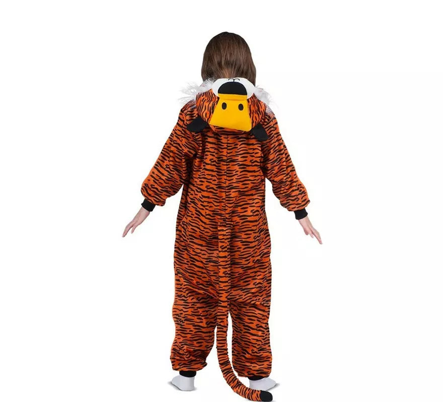 Translation missing: es.Disfraz o Pijama de Tigre oscuro con capucha para niños