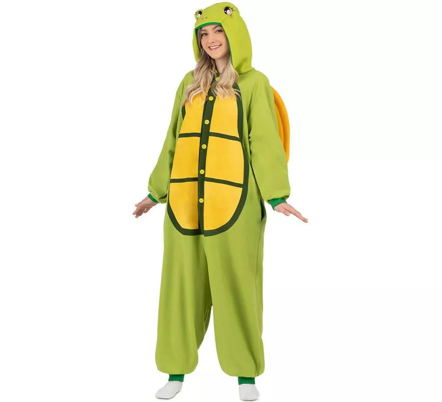 Translation missing: it.Disfraz o Pijama de Tortuga con capucha y cola para adulto