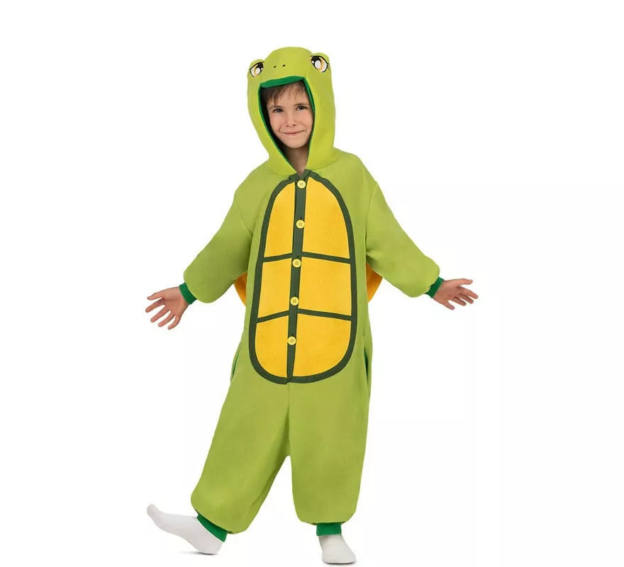 Translation missing: es.Disfraz o Pijama de Tortuga con capucha y cola para niños