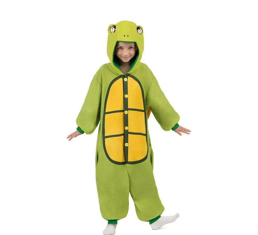 Translation missing: it.Disfraz o Pijama de Tortuga con capucha y cola para niños