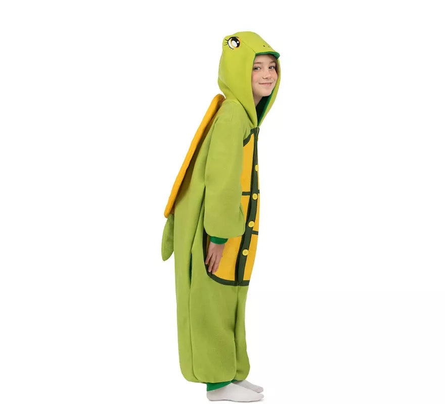 Translation missing: it.Disfraz o Pijama de Tortuga con capucha y cola para niños