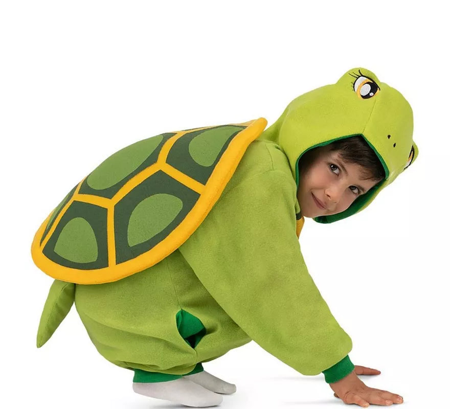 Translation missing: it.Disfraz o Pijama de Tortuga con capucha y cola para niños